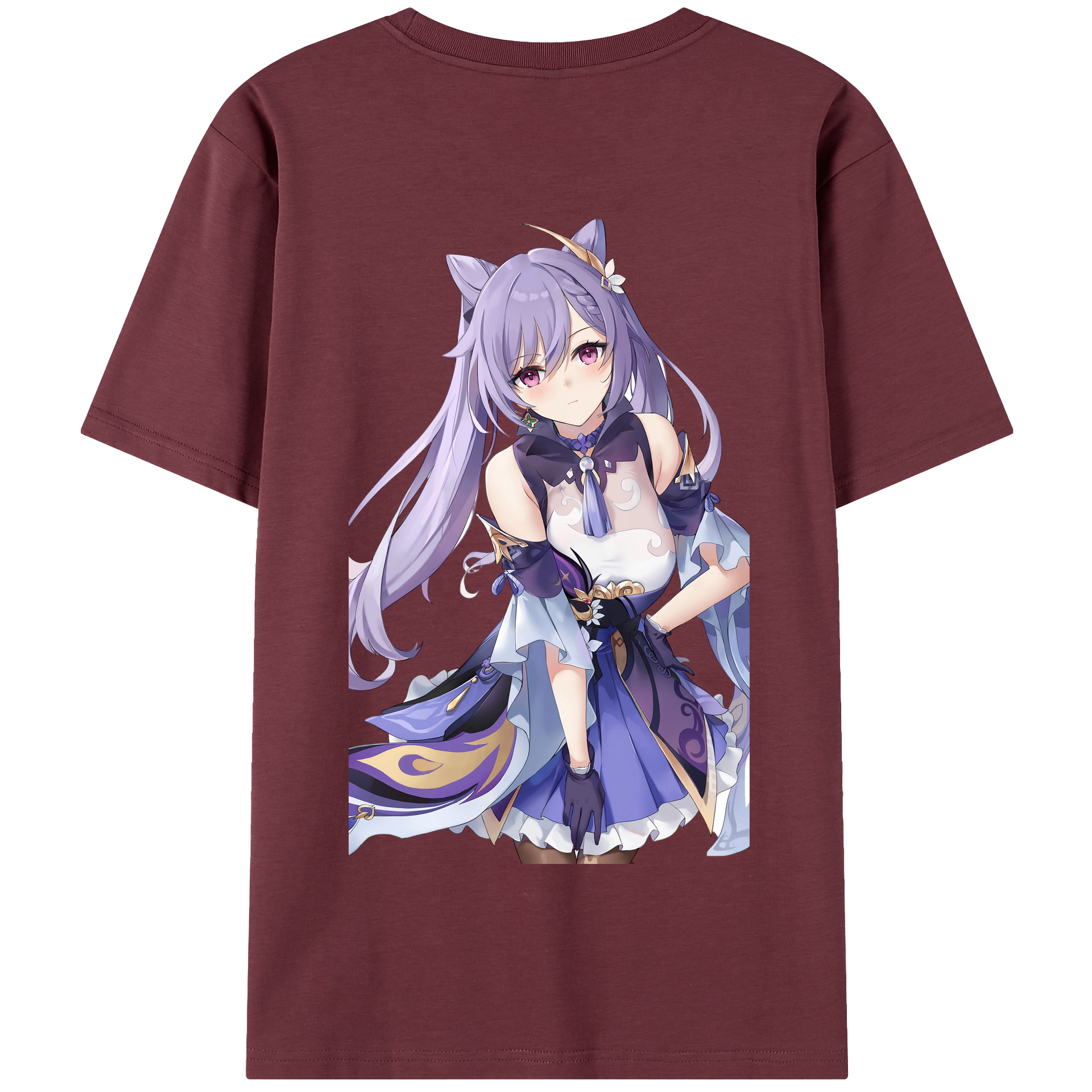げんし神 刻晴 こくせい genshin Kokusei 綿100％半袖Tシャツ（背面プリント）